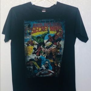 Marvel Super Heroes Secret Wars Mad Engine Short Sleeve T-Shirt Adult Sz M Black